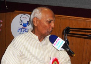 Sri Man Pal Singh Verma, Hon'ble Minister of State, Utter Pradesh addressing listeners
