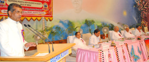 “Restoring Peace and Non-violence in Society : Role of Media” 