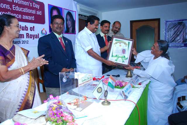 Women's Day Award To B.K Pankaj Behen Of Kottayam Centre
