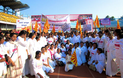 Brahmakumaris Participate In 2nd 'Pinkathon' For Breast Cancer Awareness