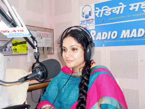 Actress Gracy Singh Visits Radio Madhuban Studios At Abu(Rajasthan)