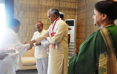 Brahmakumaris Tying Rakhi to Governor & CM  of Arunachal Pradesh in Itanagar