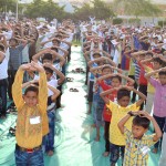 आबू रोड़: अखिल भारतीय बाल व्यकित्त्व विकास शिविर में चार हजार बालक और बालिकाओं ने किया योगाभ्यास
