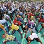 आबू रोड़: अखिल भारतीय बाल व्यकित्त्व विकास शिविर में चार हजार बालक और बालिकाओं ने किया योगाभ्यास